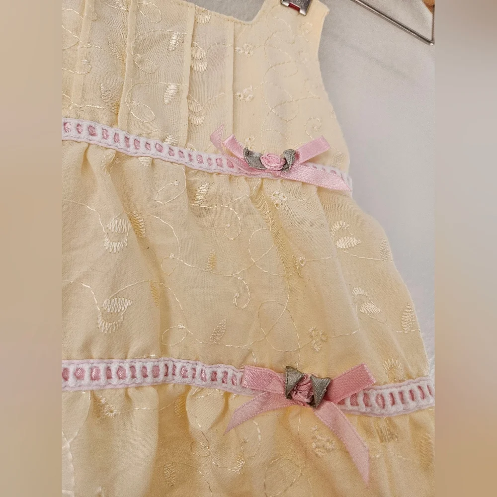vintage little lindsey baby girl dress set
